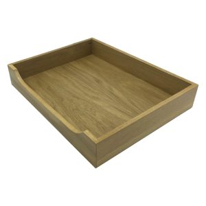 Oak Curved Drop Front Tray 423x333x70 also purchased with Oak Beverage Display Stand 443x234x320 – DUOAK448336320NAT