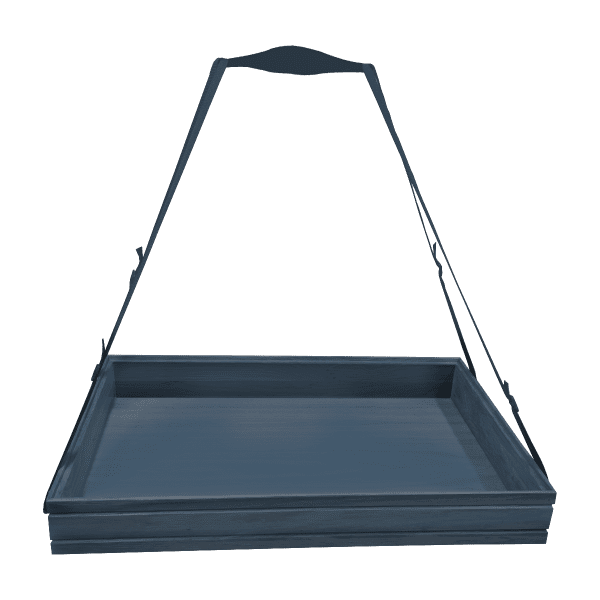 B1/1 Ribbed Amberley Grey Oak Trolley Stacker Usherette Tray front view 636x398x80 B1/1 Ribbed Amberley Grey Oak Trolley Stacker Usherette Tray front view 636x398x80