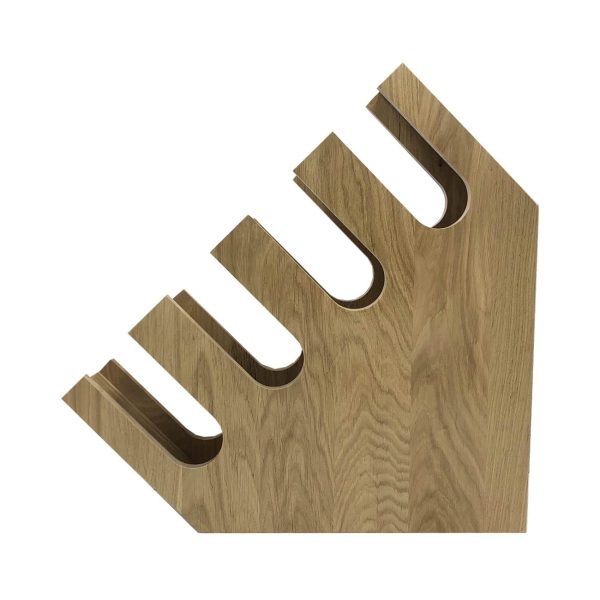 Oak Slanted Cup Holder 465x127x465 side view Oak Slanted Cup Holder 465x127x465 side view