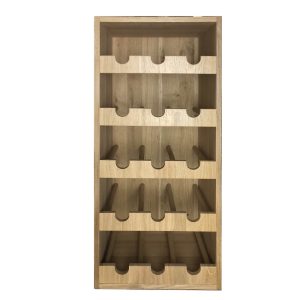 Oak 3x5 15 bottle wine rack 318x288x688 front view
