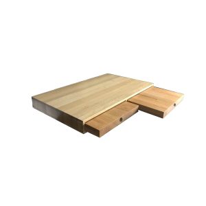 Oak double chopping board unit 683x412x68