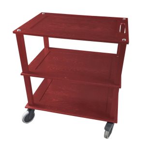 Burford Sherston Claret Painted Oak Hospitality Trolley side view
