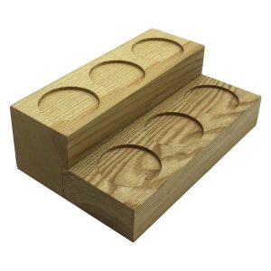 2-tier Ash block riser 270x180x90 with 3 circular rebates