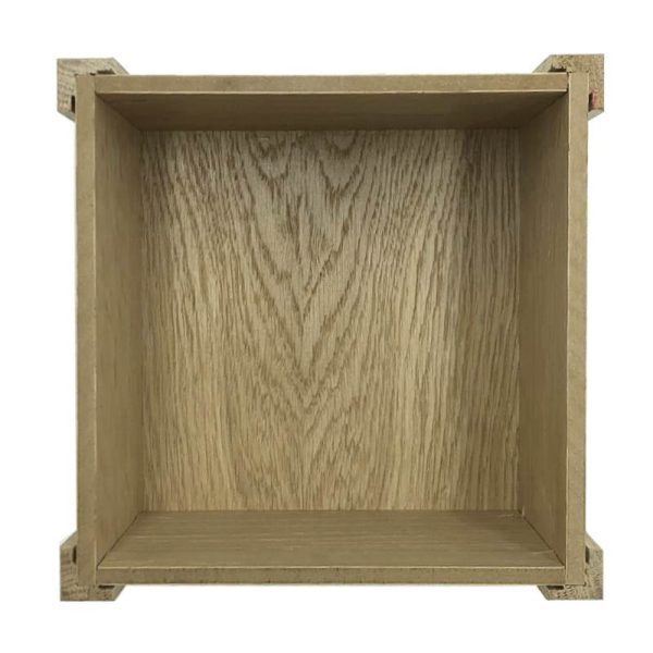 Oak Condiment Holder 4 Sided Table Talker 178x178x116 plan view Oak Condiment Holder 4 Sided Table Talker 178x178x116 plan view