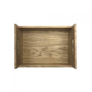 Oak Tray with Integrated Raised Handle 425x310x128 plan view