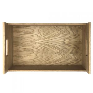 Oak Tray with Integrated Raised Handle 580x360x128 plan view