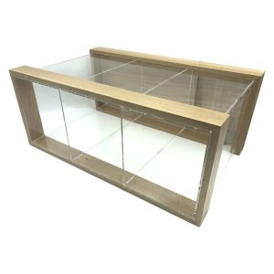 Triple Oak & Acrylic Bread Bin Casing 550x350x230