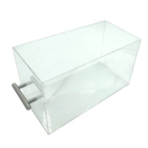 acrylic drawer 340x168x195 with brushed steel T-Handle