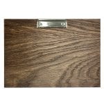 A4 Landscape Dark Brown oak veneered clipboard with clip 230x320x6