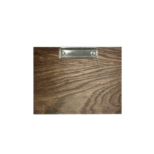 A5 Landscape dark brown oak veneered clipboard with clip 230x175x6