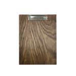 A5 Portrait dark brown oak veneered clipboard with clip 230x175x6
