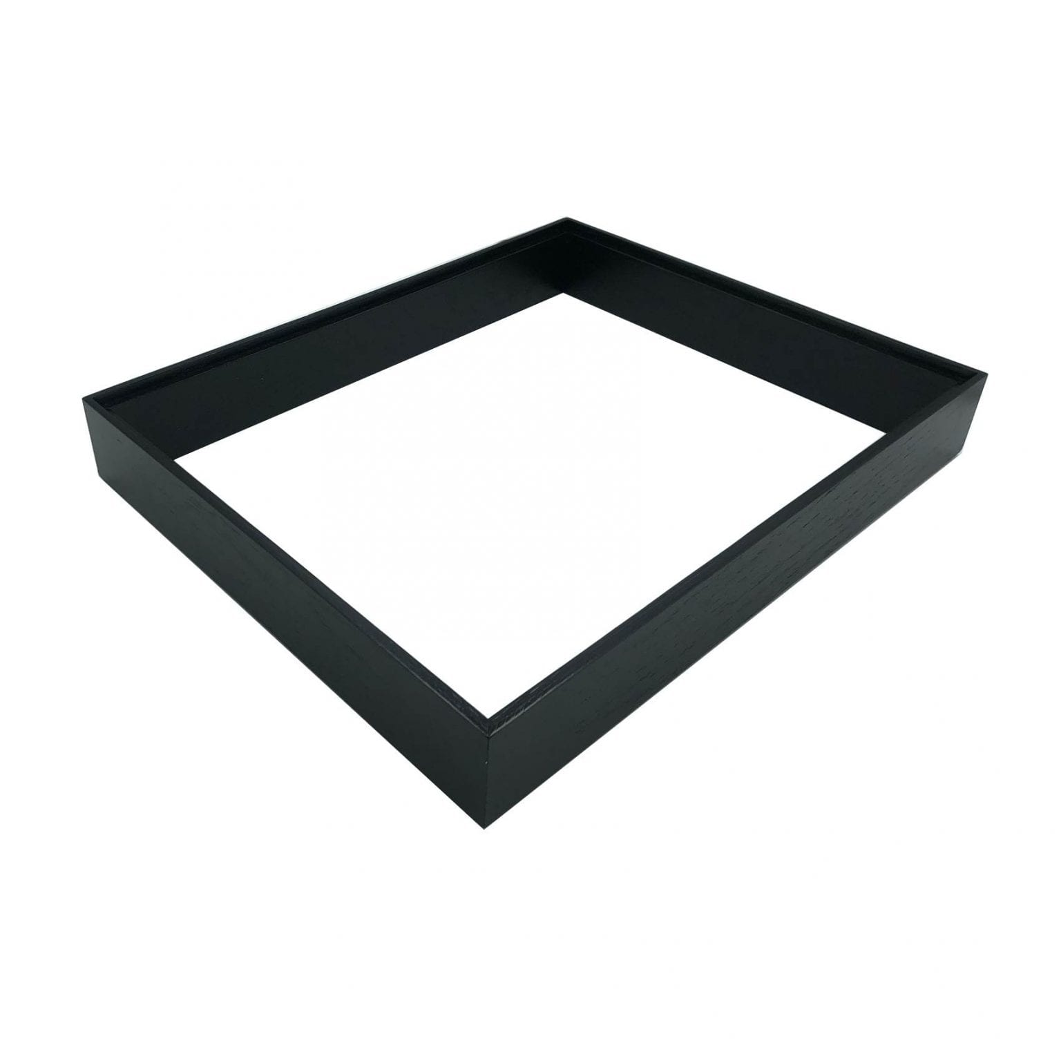 Plain Black Oak Stacker Box Riser with Clear Acrylic Lid 450x360x60