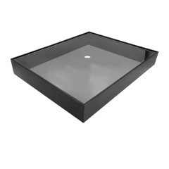 Plain Black Oak Stacker Box Riser 450x360x60 with acrylic lid