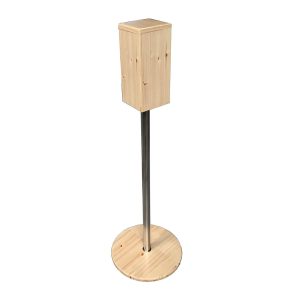 Pine Freestanding Hand Sanitiser Pillar Dispenser Stand 1250x400D