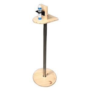 Pine Freestanding Hand Sanitiser Platform Dispenser Stand 1250x400D with 37mm bracket