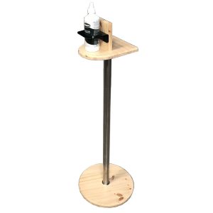 Pine Freestanding Hand Sanitiser Platform Dispenser Stand 1250x350D with 70mm bracket