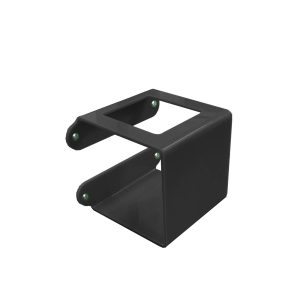 Black Acrylic wall mounted bracket with 73mm Square hole 110x110x110