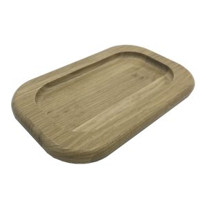 Oak rounded double coffee cup tray 25015018 angle view