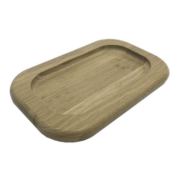 Oak rounded double coffee cup tray 25015018 angle view