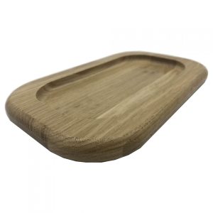 Oak rounded double coffee cup tray 25015018 detail