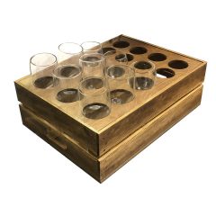 Rustic Beer Garden Crate 500x370x165 with insert and glasses