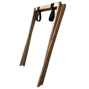Rustic Brown Pine Folding Tray Stand 495x445x730 folded