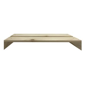 Rustic Redwood Crate Shelf 353x157x50 front view