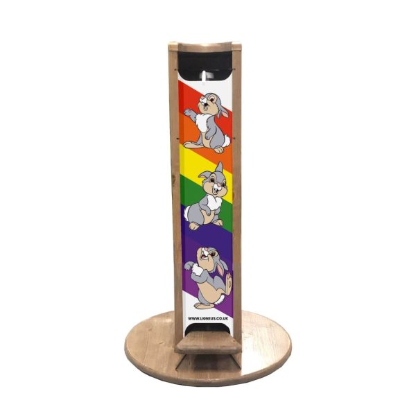 Nurseries pine hands free freestanding hand sanitiser dispenser stand 623x400D front view Nurseries pine hands free freestanding hand sanitiser dispenser stand 623x400D front view