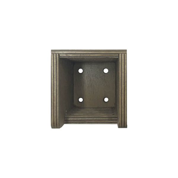 Rustic Brown Ply Slatted Single Cutlery Holder 150x83x130 plan view Rustic Brown Ply Slatted Single Cutlery Holder 150x83x130 plan view