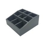 Amberley Grey Painted Pine 3 tier 9 compartment cutlery & condiment holder 305x305x140