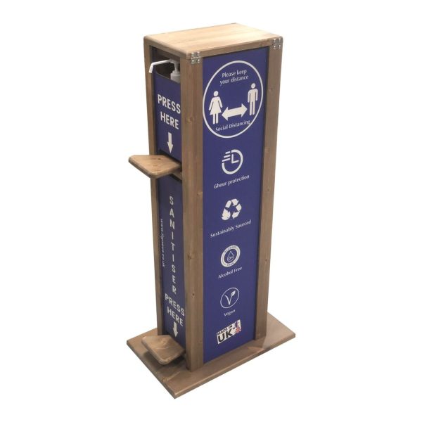 pine hands free hand sanitiser 5l single Dual Operation dispenser stand 475x297x1000 pine hands free hand sanitiser 5l single Dual Operation dispenser stand 475x297x1000