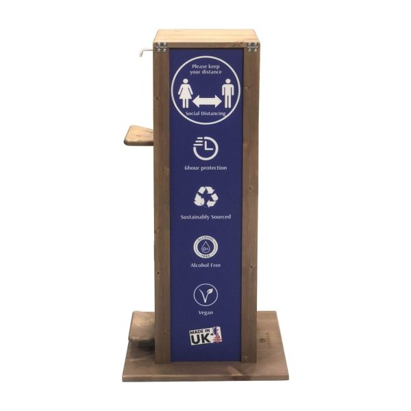 pine hands free hand sanitiser 5l single Dual Operation dispenser stand 475x297x1000 side view pine hands free hand sanitiser 5l single Dual Operation dispenser stand 475x297x1000 side view