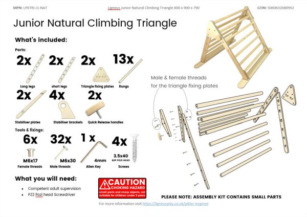 Junior natural triangle assembly instructions page 1 Junior natural triangle assembly instructions page 1