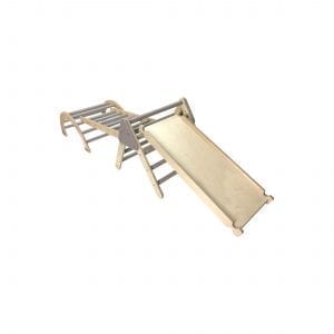 Nursery Ligneus Pikler Triangle Set Gretton Grey with slide up
