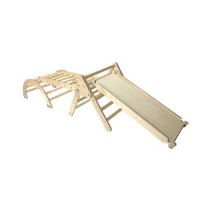Nursery Ligneus Pikler Triangle Set with handles with slide up