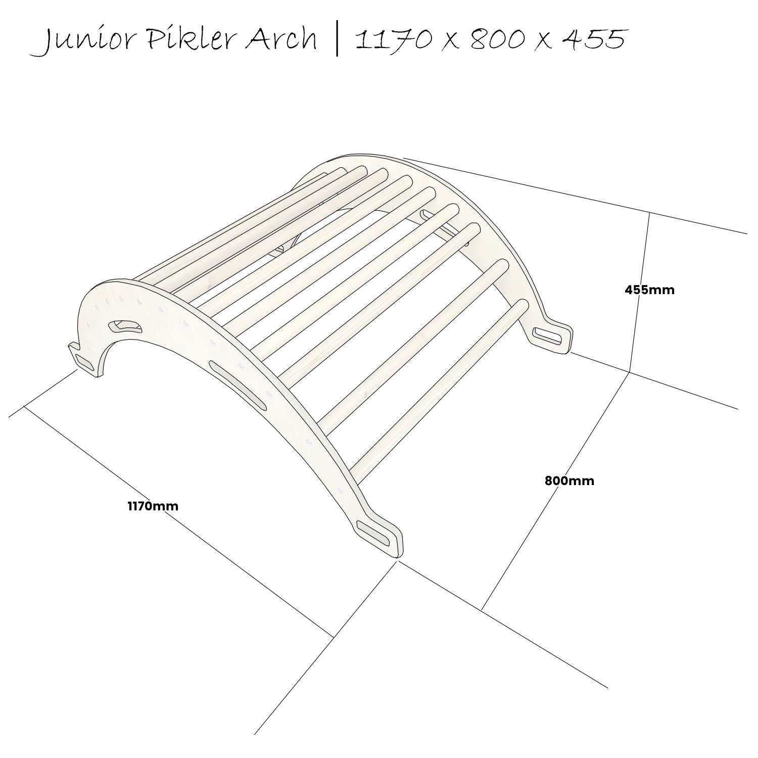 Junior Pikler Arch Schematic 1170x800x455