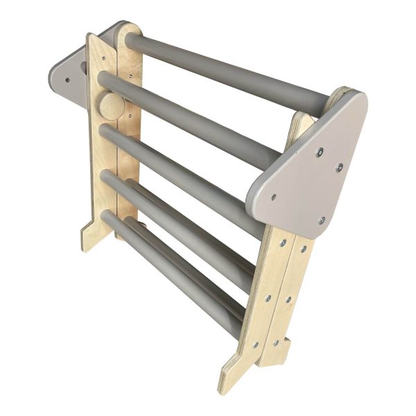 V2.0 Nursery Ligneus Pikler Triangle Gretton Grey folded closed Nursery Ligneus Pikler Triangle Gretton Grey folded closed