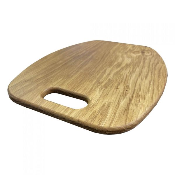 Curved Oak Board with Handle 365x266x12 detail Curved Oak Board with Handle 365x266x12 detail