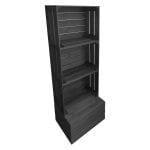 Black Painted 3 crate shelving display unit 500x370x1143