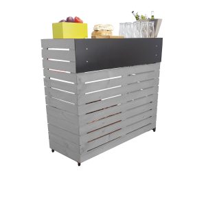 Gretton Grey Painted pop up exhibition bar