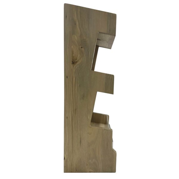 Customised Light Oak Pine 3 Tier vertical Display Stand with branding panel 278x150x400 side view Customised Light Oak Pine 3 Tier vertical Display Stand with branding panel 278x150x400 side view