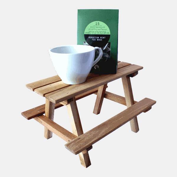 Mini Bench Riser Mini Picnic Bench Display Risers | fun & quirky displays | Ligneus