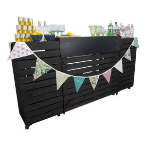 Black Painted Pop up Bar Front view