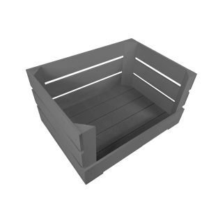 Amberley Grey Drop Front Painted Crate 500x370x250