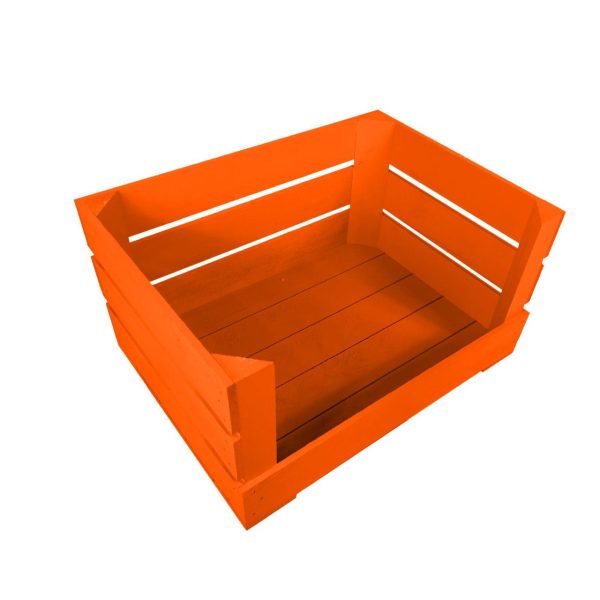 Orange Drop Front Painted Crate 500x370x250