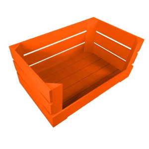 Orange Drop Front Painted Crate 600x370x250