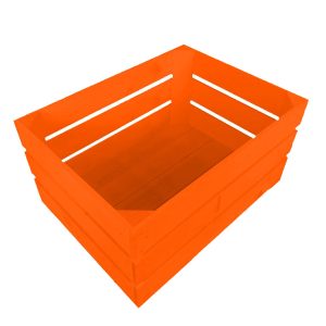 Orange Painted Crate 500x370x250