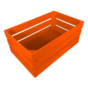 Orange Painted Crate 600x370x250