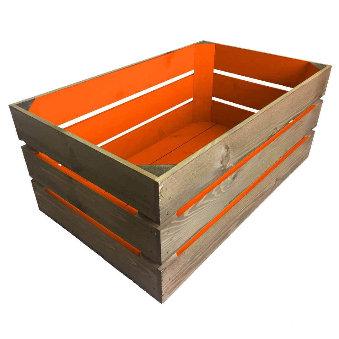 Orange Colour Burst Crate 600x370x250 | Colourful Crates | Ligneus UK