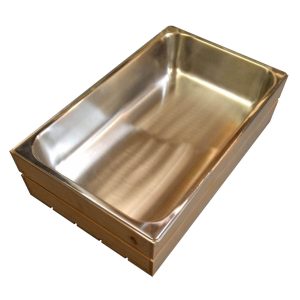 Rustic Brown 138mm GN11 Gastronorm rustic box display unit with gastronorm plain